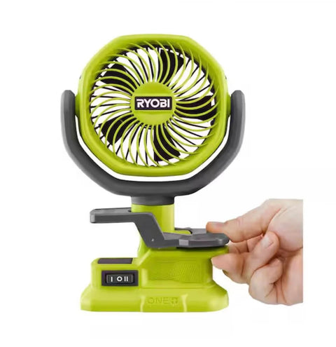 Cordless 18V One Plus 4 Inch Clamp Fan With Multi Directional Rotating Head For Precise Airflow Control In Workshops And On Job Sites Tool Only