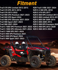 Polaris RZR off-road vehicle in desert, compatible models listed; Upgrade Your Polaris RZR Driveshaft With Premium 65 Manganese Steel Spring Pin.