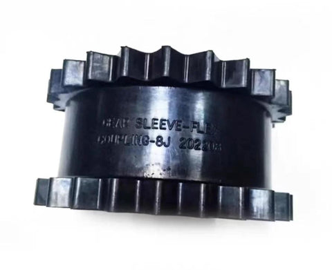 Solid Design S-Flex Sure Flex Coupling Sleeve Elastomer For Industrial Machinery, 5.06 Inch OD, side view of 8JE series sleeve