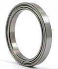 Close-up of a single bearing from the 10-Pack S61800ZZ Stainless Steel Shielded Bearing 10x19x5mm, displaying its double metal shields.