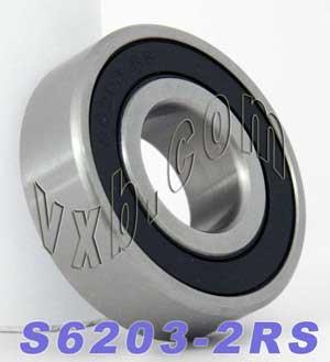 S6203-2RS Stainless Steel Bearing 17x40x12 Sealed - VXB Ball Bearings