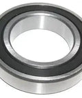 S6203-2RS Stainless Steel Hybrid Bearing 17x40x12mm Ceramic Balls Sealed Bearing close-up side view showing rubber seals.