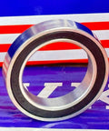 S6805-2RS Ceramic Ball Bearing 25x37x7mm - Sealed showing side view and rubber seals for protection.