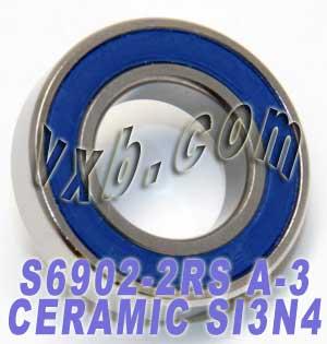 S6902-2RS Ceramic Bearing ABEC-3 Si3N4 Sealed 15x28x7 Bearings - VXB Ball Bearings