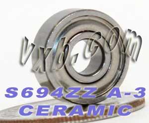 S694ZZ Ceramic Bearing ABEC-3 Stainless Steel Shielded 4x11x4 Bearings - VXB Ball Bearings
