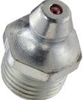 Close-up of a 1/8 NPT straight fitting from the 80 Piece SAE Grease Fittings Set With Common 1/8 NPT And 1/4-28 Threads LockNLube