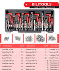 Helicoil Thread Repair Kit SAE 131-Piece HSS Drill And Insert Set for repairing threads in metal with multiple bits and inserts