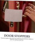 Three Piece Safety Door Stopper Set With Elastic Straps Cushions Doors, Prevents Slamming, Protects Little Fingers installed