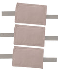 Three Piece Safety Door Stopper Set with Elastic Straps Cushions Doors displayed in a row on a white background