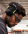 Worker wearing Safety Glasses With Removable Foam Gasket TruShield Anti Fog Adjustable Fit in industrial setting