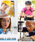 Clear ANSI Z87.1 Safety Eyewear For Men And Women Scratch Resistant Lenses in diverse work and leisure settings