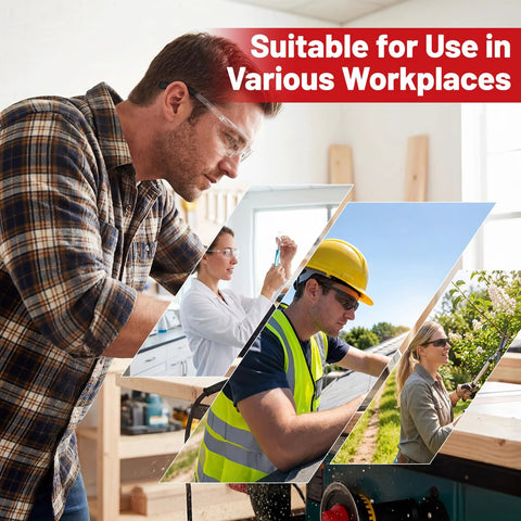 Clear Safety Glasses 24 Pack With Scratch Resistant Polycarbonate Lenses Z87.1 used in various workplaces