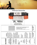 Industrial Fall Protection Safety Harness With 6-Foot Shock Absorber Lanyard Permanent Attached Kit For Personal Fall Arrest System PFAS ANSI Compliant For Construction Roofing Climbing Window Cleaning And More product label and specifications.