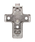 Front view of 10 Pack Salice Screw On Domi Mounting Plate 2mm Frameless Cabinet Hinge Base Zinc Die Cast