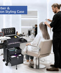 Pro Salon Cart With Four Drawers On Wheels For Hair Pros Portable Salon Station With Worktop Tray Rolling Makeup Train Case