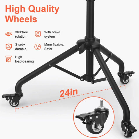 On Wheels Salon Tray Cart With Adjustable Height And Storage Platform Aluminum And Iron Rolling Tray with high-quality wheels