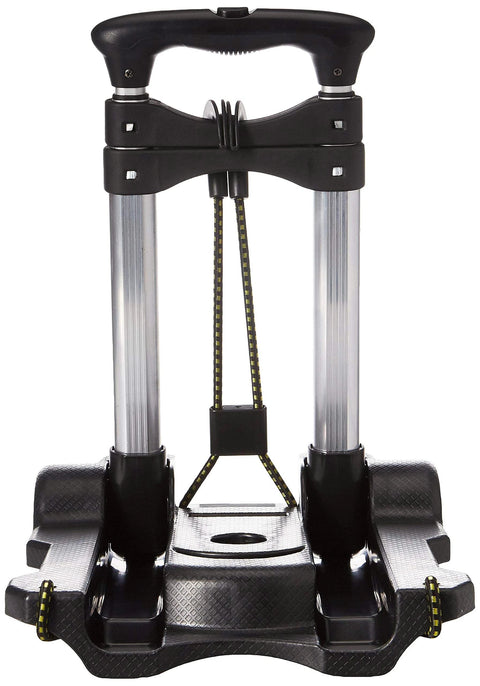 Front view of ✝️ Samsonite Compact Folding Luggage Cart, Black, One Size, showing handle and base with durable construction.