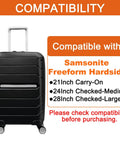Wheels Replacement Kit for Samsonite Freeform Hardside Carry On Suitcase compatible with 21, 24, and 28 Inch luggage.