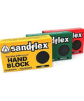 Sanding Block 3 Pack With Fine Medium Coarse Grits Shaping And Rust Removal, shown in individual boxes with varying grit levels.