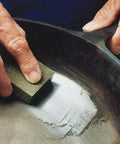 Sanding Block 3 Pack With Fine Medium Coarse Grits Shaping And Rust Removal used on pan surface