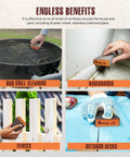 Sanding Sponge 4 Pack 60 80 120 220 Grit Wet Dry Sanding Blocks with Gloves used on grill, baseboards, fences, outdoor decks