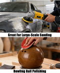 Using the Five Inch Foam Sanding Pad Set 18 Pcs 180 3000 Grit for car and bowling ball polishing