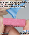 Sanding Sponge Set 34P 10mm Thick Wet Dry Assorted Grits 120 To 10000 For Models held in hand with blue plastic piece