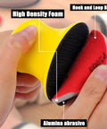 Close-up of 24 Pack Detail Sanding Sponge Set 3 Inch Pads Grit 180-3000 with high-density foam and hook and loop back