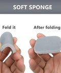 27 Pcs Sanding Sponges 2x2 Pads With 9 Grits 320 To 3500 For Craft Polishing, showing soft sponge folded and unfolded view.