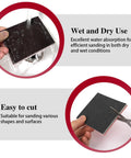 27 Pcs Sanding Sponge Pads Set 120 To 3000 Grit for wet dry sanding wood metal, showing wet use and cutting flexibility