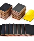 24 Piece Sanding Sponge Set 180 To 3000 Grit Foam Hand Sander 3x4in Wet Dry, yellow hand block with stacked sanding sponges