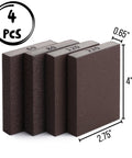 Sanding Sponge Set 4 Pack 60 80 120 220 Grit For Wood Metal Drywall, 4 sponges with dimensions labeled.
