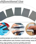 20 Pcs 3x4 Inch Sanding Sponge Set 400 600 1000 2000 3000 Grit For Wet Dry Use with assorted sponges and polishing examples