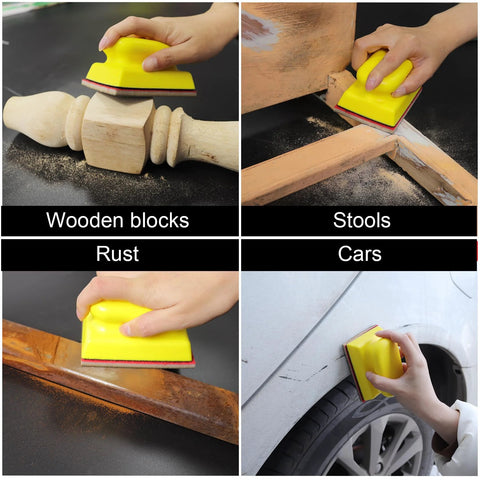 24 Piece Sanding Sponge Set 180 To 3000 Grit Foam Hand Sander 3x4in Wet Dry used on wood, metal, and car surfaces