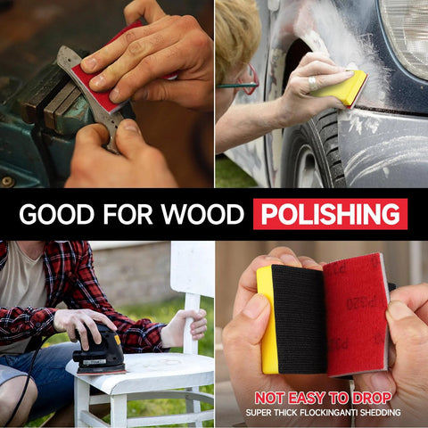 20 Piece Sanding Sponge Set With 9 Grits 180 To 3000 Wet Dry For Wood Metal used for polishing wood, metal, and car surfaces