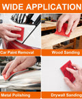 28 Pcs Grit Sanding Sponges Set Wet Dry Foam Hand Sander for wood, metal, auto applications like car paint removal and metal polishing
