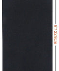 Sandpaper sheet from 24 Sheet Sandpaper Variety Pack 120 To 3000 Grits With Hand Sander 9x3.6 Inch, showing dimensions.