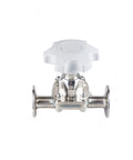 Sanitary Diaphragm Valve For Brewing And Dairy Built Rugged Half To One And A Half Inch SS316L Stainless Steel Clamp Valve With OD32 Clamp 50.5