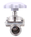 Sanitary Diaphragm Valve With Silicone Seal, Stainless Steel 316L, 1.5 Inch Tri Clamp, Top Notch Ultrapure And Sterile Fluid Handling
