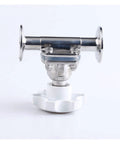 Sanitary Diaphragm Valve For Brewing And Dairy Built Rugged Half To One And A Half Inch SS316L Stainless Steel Clamp Valve With OD32 Clamp 50.5 Heavy Duty Square Body Design No Tools Needed No Soldering Or Crimping Corrosion Resistant, front view