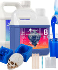 Liquid Silicone Mold Making Kit Sapphire Blue 30A for Resin Jewelry Candle Concrete Plaster Casting DIY Friendly Pro Grade High Strength Silicone Rubber 4.4 Lbs 1 To 1 By Volume Ideal For Mold Casting Self Degassing Low Viscosity For Long Working Time