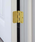 Heavy Duty Interior Door Hinges 3.5 Inch By 3.5 Inch 5 Eighth Inch Radius Satin Brass 10 Pack Steel Construction