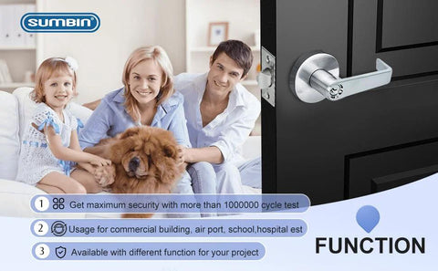 Heavy Duty Storeroom Door Lever Lockset For Commercial Use ANSI Grade 2 BHMA Grade 2 ADA Compliant UL 3 Hour Fire Rated
