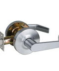 Passage Commercial Door Lever Heavy Duty Grade 2 Non Handed Satin Chrome 26D ADA Compliant UL 3 Hour Fire Rated side view