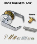Passage Commercial Door Lever Heavy Duty Grade 2 Non Handed Satin Chrome 26D ADA Compliant UL 3 Hour Fire Rated components