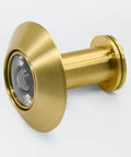 Door Viewer Peephole With 200 Degree Clarity And Heavy Duty Rotating Privacy Cover In Satin Gold Brass Fits 1.38 to 2.17 Inch Doors
