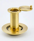 Door Viewer Peephole With 200 Degree Clarity And Heavy Duty Rotating Privacy Cover In Satin Gold Brass
