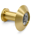 Door Viewer Peephole With 200 Degree Clarity And Heavy Duty Rotating Privacy Cover In Satin Gold Brass Fits One And Three Eighths Inches To Two And One Sixth Inches Doors Tough As Nails Anti Prying Security For Home Office And Hotel Built To Last