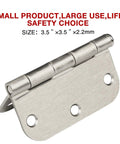 30 Pack Satin Nickel Brushed Interior Door Hinges 3.5 Inch Flat Iron Hinge With Five Eighths Inch Radius Rounded Corners Rotates 270 Degrees Includes 180 Screws Ideal For Doors Cabinets Boxes Farmhouse Bedroom Office Living Room Decor on a white background