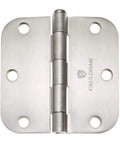 (12 Pack) Heavy-Duty 3-1/2" Interior Door Hinges with 5/8" Radius Corners - Satin Nickel, top view